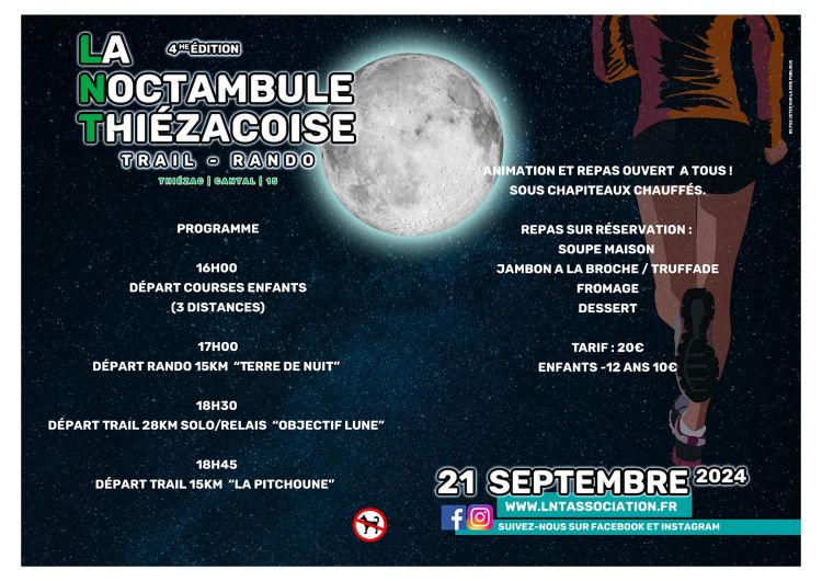 Trail, Randonnée ou Parcours Enfants : rendez-vous le 21 septembre 2024 pour la Noctambule Thiézacoise !